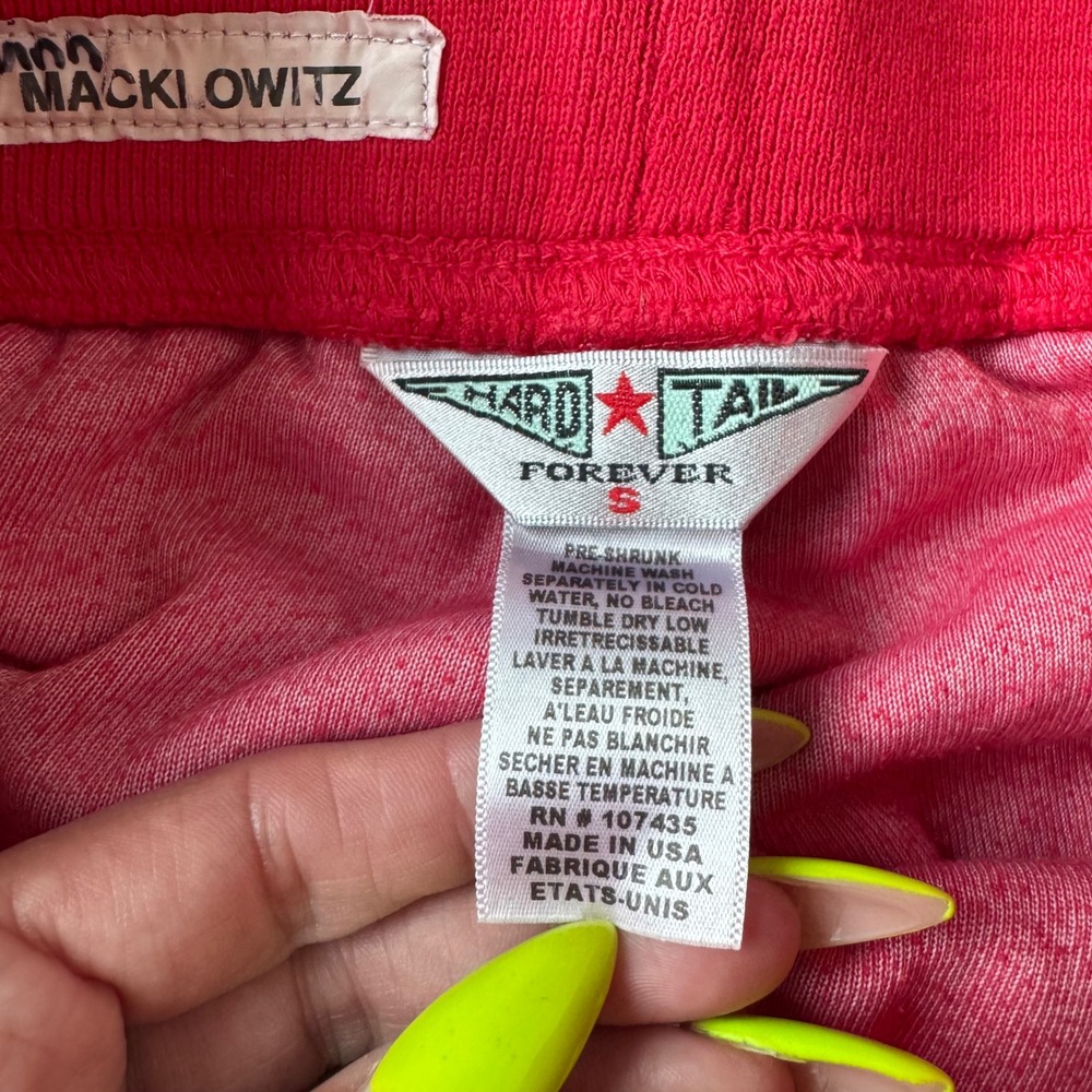 Y2K HardTail Red Terry Cloth Low Rise Mini Shorts Women's Small Made in USA - Picture 3 of 3